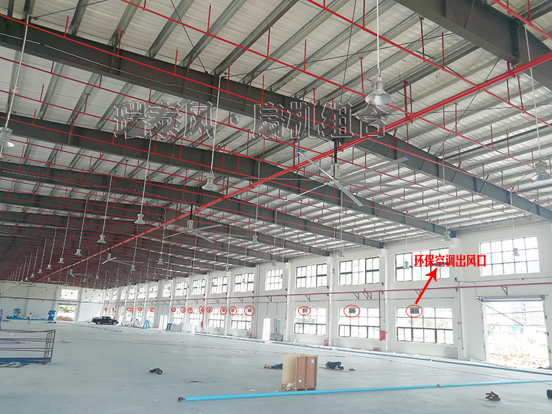 珠海纖科工業(yè)車間通風(fēng)降溫解決方案-扇機組合