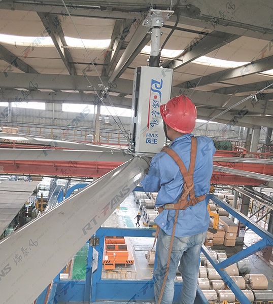 佛山工廠大吊扇安裝 瑞泰風教您安裝小竅門